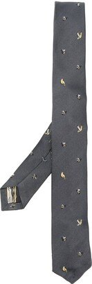 Embroidered Silk Tie