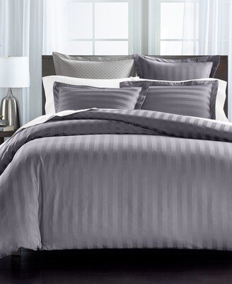 Damask 1.5 Stripe 550 Thread Count 100% Cotton 3-Pc. Duvet Cover Set, Full/Queen, Created for Macy's