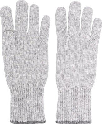 Contrasting-trim Knitted Gloves