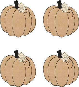 Burlap Pumpkin Placemat, Set of 4