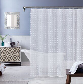 Cut Flower Textured Shower Curtain