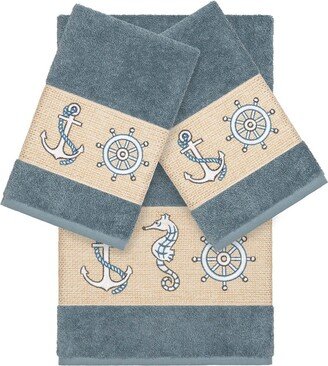 Easton 3-Piece Embellished Towel - Teal