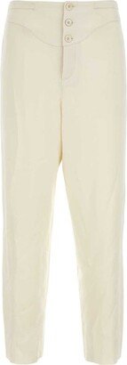 Buttoned Slim-Fit Trousers