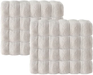 Set Of 8 Vague Turkish Cotton Hand Towels