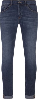 George Skinny Fit Jeans In Blue Stretch Denim