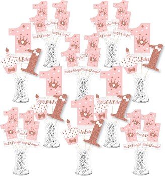 Big Dot Of Happiness 1st Birthday Little Miss Onederful Centerpiece Showstopper Table Toppers 35 Pc