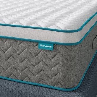 Serweet 12 Inch Bamboo Charcoal Memory Foam Hybrid Mattress