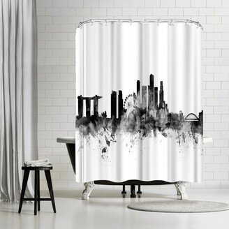 71 x 74 Shower Curtain, Singapore Skyline by Michael Tompsett - Art Pause