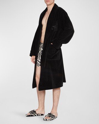 Men's Tonal TF-Logo Cotton Robe