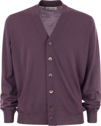 V-Neck Button-Up Cardigan-AL