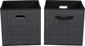 Open Bin, Set of 2, Black Mix