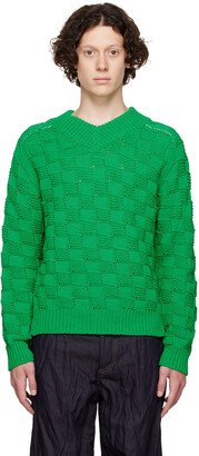 Green Nylon Sweater