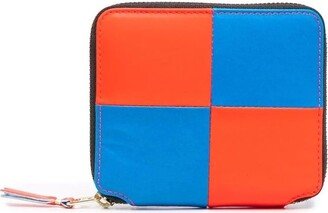 Fluo Squares Zipped Wallet