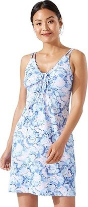 Island Cays Abalone V-Neck Spa Dress (Blue Monday) Women's Swimwear