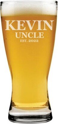 New Uncle Est Beer Glass Pilsner Stein Mug Custom Personalized Engraved Gift