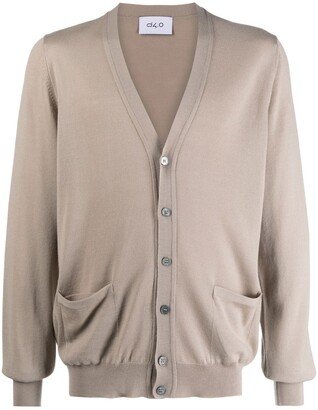 D4.0 fine knit V-neck cardigan-AA