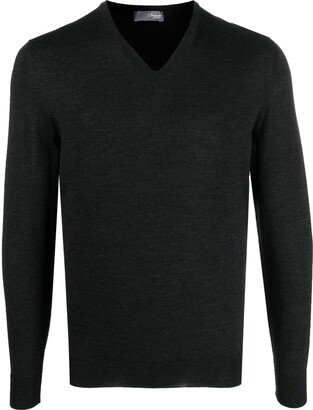 V-neck knitted jumper-AA