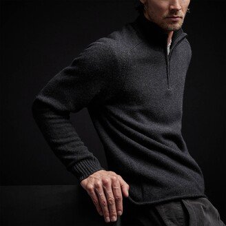 Cashmere Saddle Shoulder Half Zip