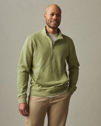 French Terry Half Zip - Pale Sage