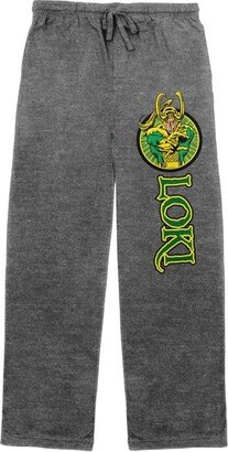 Comics Presents Loki Classic Men's Graphite Heater Sleep Pajama Pants-3XL