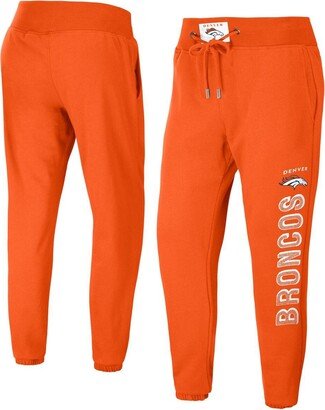 Women's Wear by Erin Andrews Orange Denver Broncos French Terry Jogger Pants
