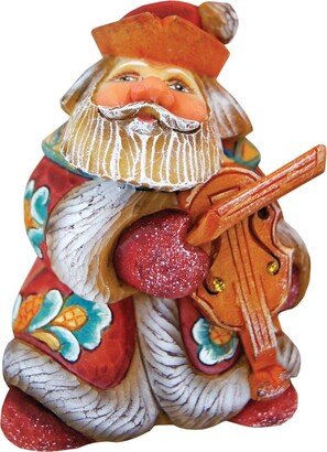 G.DeBrekht Mini Violin Santa Figurine