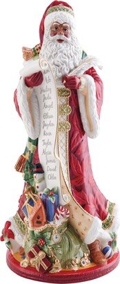 Holiday Home African American Santa Figurine, 18.75-in