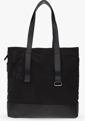 Shopper Bag With Logo - Black