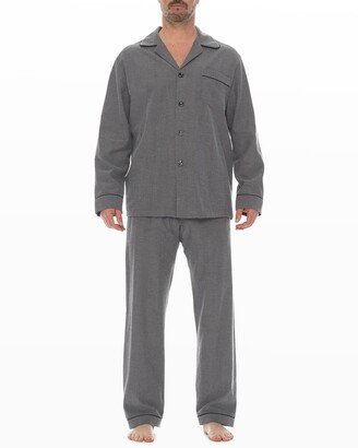 Men's Citified Flannel Pajama Set-AA