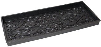 Rubber Boot Tray | 34 inch Decorative Boot Tray | Waterproof for All Weather Indoor or Outdoor Use | Dog Bowl Tray