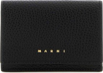 Logo Printed Tri-Fold Wallet-AA