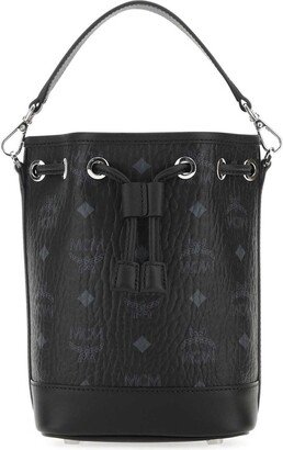 Allover Dessau Monogram Print Drawstring Mini Bucket Bag