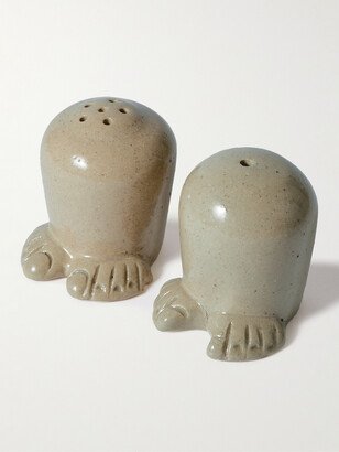 GENERAL ADMISSION Glazed Earthenware Clay Salt and Pepper Shakers