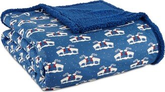 Micro Flannel Reverse to Sherpa Blanket, Full/Queen