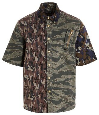 S-Wurm Camouflage Printed Short-Sleeved Shirt