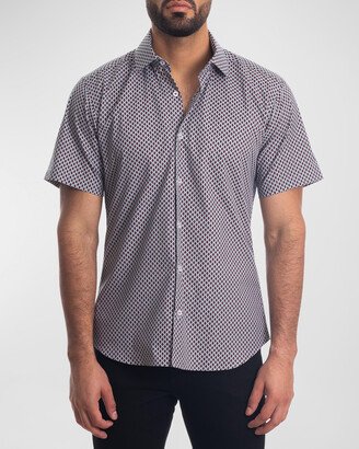 Men's Patterned Button-Down Shirt