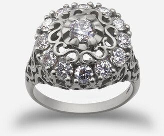 Sicily ring in white gold with diamonds-AA