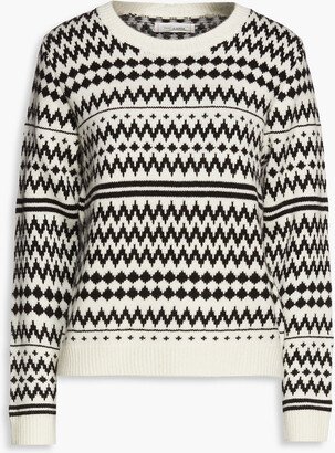 Wool and cashmere-blend jacquard sweater