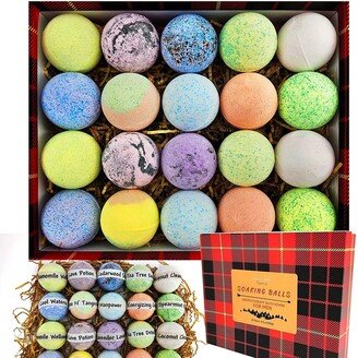 Arden Organics XL 20 Piece Bath Bomb Gift Set for Real Men, Natural