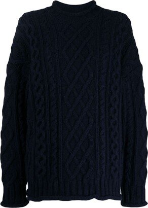 STUDIO TOMBOY Cable-Knit Crew-Neck Jumper