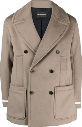 Double-Breasted Virgin Wool Coat-AV