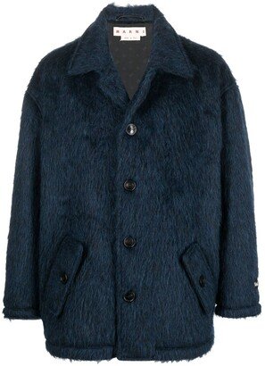 Button-Up Faux-Fur Coat-AA