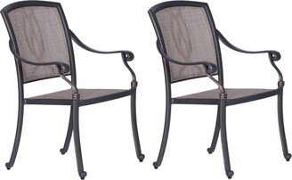 Saybrook Grey Aluminum Sling Armchair