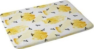 Watercolor Bees Memory Foam Bath Mat