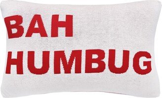 Bah Humbug 14 x 22 Knitted Throw Pillow