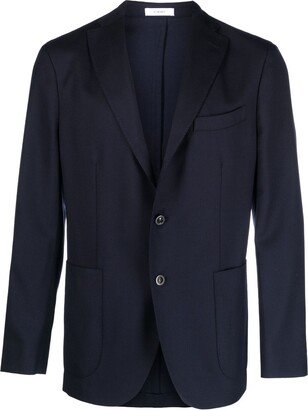 Single-Breasted Wool Blazer-AA