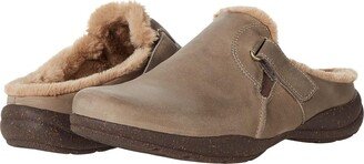 Roseville Clog (Dark Taupe Leather) Women's Shoes