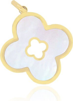 The Lovery Mother of Pearl Clover Cut Out Charm