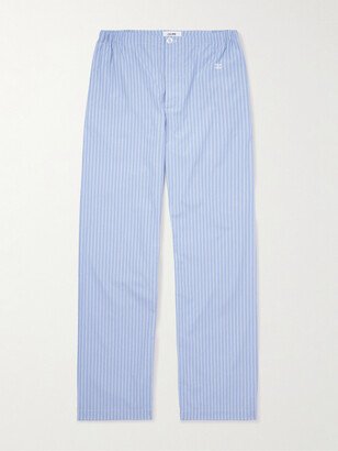 Straight-Leg Striped Cotton-Poplin Pyjama Trousers