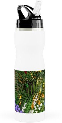 Photo Water Bottles: Botanic Garden Stainless Steel Water Bottle With Straw, 25Oz, With Straw, Multicolor